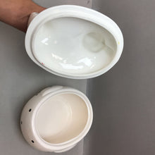 Load image into Gallery viewer, White &amp; Black Polka Dot Hen (9x8x7)
