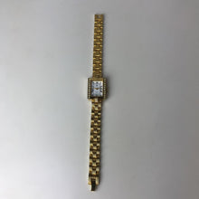 Load image into Gallery viewer, Elizabeth Taylor Goldtone Pave Crystal Tank Watch (Needs Battery)
