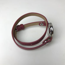 Load image into Gallery viewer, Origami Owl Red Faux Leather Wrap Nautical Charm Locket Bracelet
