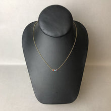 Load image into Gallery viewer, Gold Plated Sterling Red Blue Purple Crystal Necklace (17&quot;)
