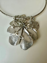 Load image into Gallery viewer, Robert Lee Morris RLM Soho Large Silver Plated Modern Flower Statement Necklace
