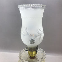 Load image into Gallery viewer, Antique Crystal Parlor Lamp with Plastic Prisms (17&quot;)(As Is)
