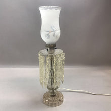 Load image into Gallery viewer, Antique Crystal Parlor Lamp with Plastic Prisms (17&quot;)(As Is)
