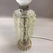 Load image into Gallery viewer, Antique Crystal Parlor Lamp with Plastic Prisms (17&quot;)(As Is)
