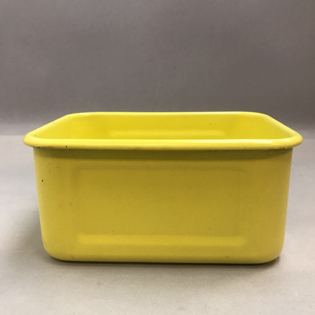 Yellow Enamelware Oblong Dish (4x7x5)
