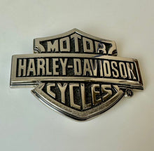 Load image into Gallery viewer, Vintage Chrome Harley Davidson Classic Bar Shield Logo Belt Buckle (3.25&quot;)
