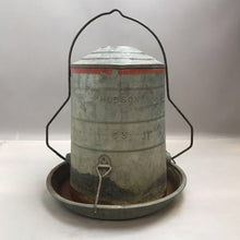 Load image into Gallery viewer, Vintage Galvanized Chicken Waterer/Feeder (16&quot;)
