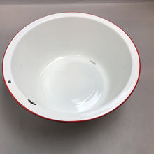 Load image into Gallery viewer, Vintage Enamelware Wash Basin w/ Red Trim (6x14)
