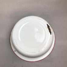 Load image into Gallery viewer, Vintage Enamelware Wash Basin w/ Red Trim (6x14)
