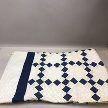 Load image into Gallery viewer, Blue &amp; White Quilt Top (80x88)
