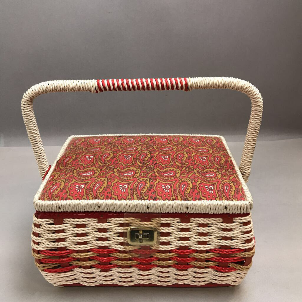 MCM Vintage Sewing Basket (11x8x12)