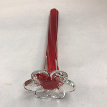Load image into Gallery viewer, Vintage MCM Petal Base Bud Twist Vase Red Art Glass Retro Style (11&quot;)
