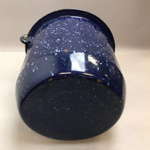 Load image into Gallery viewer, Vintage Dark Blue Speckled Paneled 3 Gallen Granite Ware Pail with Lid (9&quot;)
