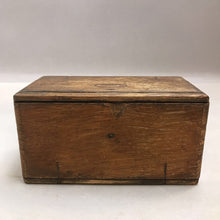Load image into Gallery viewer, 1889 Singer Sewing Machine Attachments in Folding Wooden Puzzle Box (3x6)
