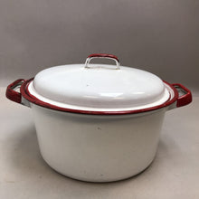 Load image into Gallery viewer, White Enamelware Pot w/ Lid (~5x9.5)
