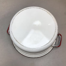 Load image into Gallery viewer, White Enamelware Pot w/ Lid (~5x9.5)
