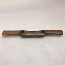 Load image into Gallery viewer, Antique Adjustable Depth Wood &amp; Brass Spoke Shave (11.5&quot;)
