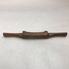 Load image into Gallery viewer, Antique Adjustable Depth Wood &amp; Brass Spoke Shave (11.5&quot;)
