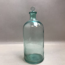 Load image into Gallery viewer, Antique green glass Mineral Water Bottle w/Stopper (12.5x5&quot;) &quot;G&quot; on Bottom
