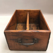 Load image into Gallery viewer, Antique Primitive Wooden Box with Divided Sheves Miniature/Small Display w/Handles (6x13x9)

