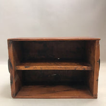 Load image into Gallery viewer, Antique Primitive Wooden Box with Divided Sheves Miniature/Small Display w/Handles (6x13x9)

