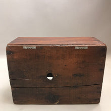 Load image into Gallery viewer, Antique Primitive Wooden Box with Divided Sheves Miniature/Small Display w/Handles (6x13x9)
