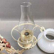 Load image into Gallery viewer, Cast Iron Swing-Arm Sconce w/ White Hobnail Shade (~8x7x12)
