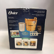 Load image into Gallery viewer, Oster 4-Quart Wooden Bucket Ice Cream Maker, New (~16x13x13)
