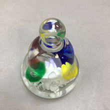 Load image into Gallery viewer, Vintage Joe St. Clair Glass Bell Paperweight wih Flowers (3.5&quot;)
