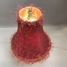 Load image into Gallery viewer, Vintage Crystal Table Lamp with Red Shade (20&quot;)
