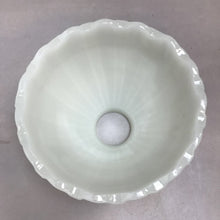 Load image into Gallery viewer, Antique Opalescent Milk Glass Lamp Shade Ribbed Scalloped (4x6)
