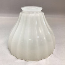 Load image into Gallery viewer, Antique Opalescent Milk Glass Lamp Shade Ribbed (4.5x5.5)
