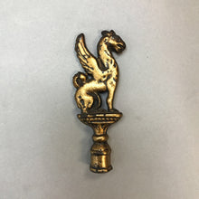 Load image into Gallery viewer, Antique Gold-Finish Pegasus/Griffin Lamp Finial (~4 5/8&quot;)
