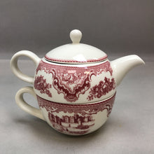 Load image into Gallery viewer, Johnson Brothers Old Britain Castles &#39;Tea for One&#39; Stacking Teapot (5&quot;)
