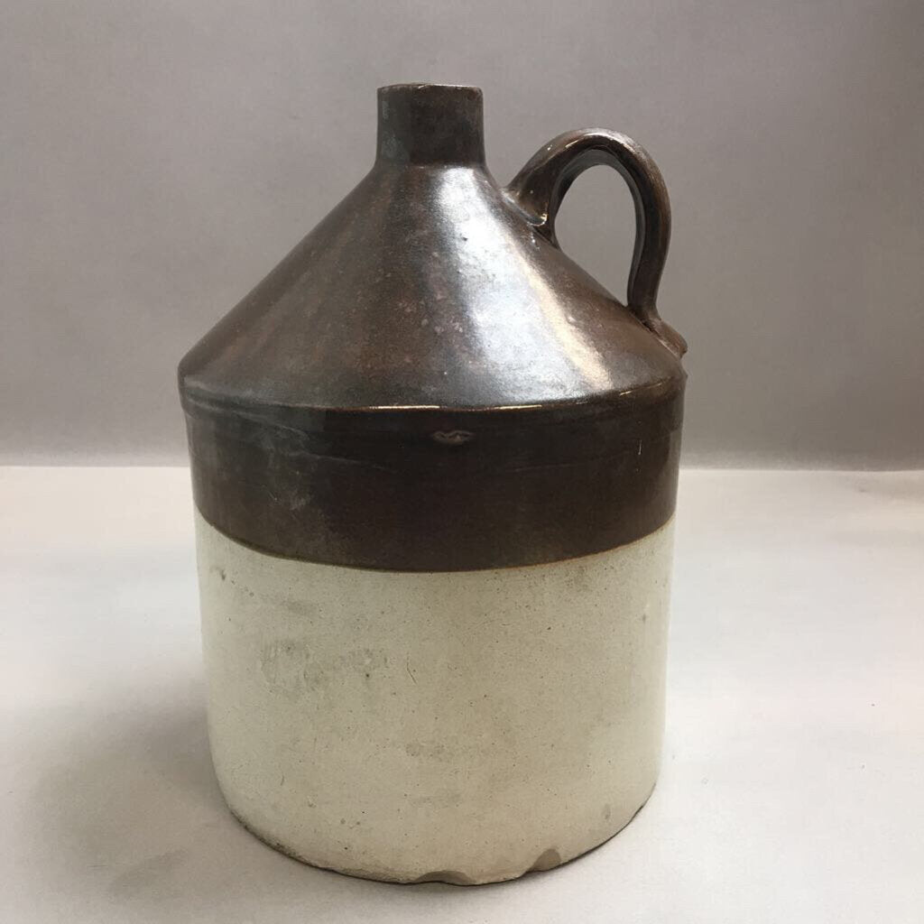 Vintage Two Tone Moonshine Pottery Jug (13