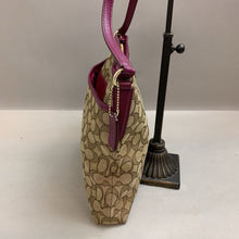 Load image into Gallery viewer, Coach Signature Canvas Purple Leather Trim File Messenger Crossbody Purse (10x13x2&quot;)
