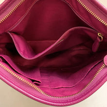 Load image into Gallery viewer, Coach Signature Canvas Purple Leather Trim File Messenger Crossbody Purse (10x13x2&quot;)

