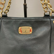Load image into Gallery viewer, Michael Kors Black Pebble Leather Delancy Chain Strap Shoulder Bag Purse (9x16x5&quot;)
