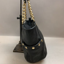 Load image into Gallery viewer, Michael Kors Black Pebble Leather Delancy Chain Strap Shoulder Bag Purse (9x16x5&quot;)
