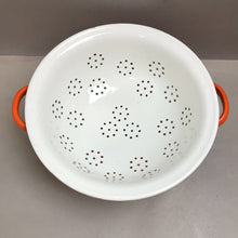 Load image into Gallery viewer, Huta Silesia Orange Enamel Strainer / Colander (4.5x9x9)
