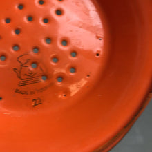 Load image into Gallery viewer, Huta Silesia Orange Enamel Strainer / Colander (4.5x9x9)
