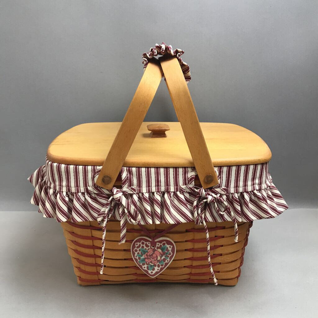 Longaberger Sweetheart Precious Treasures Basket #10456 (1995) (~8.5x13.5x11)