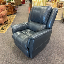 Load image into Gallery viewer, Home Stretch Blue Leather Recliner (40x36x40)
