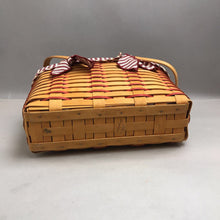 Load image into Gallery viewer, Longaberger Cherished Memories Sweetheart Basket, Red Accents #17531; Signed Jeff Longaberger (1998) (9x14x6.5)
