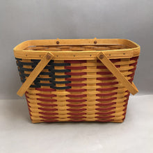 Load image into Gallery viewer, Longaberger 25th Anniversary Flag Basket (1998) (~11x16x8.5)
