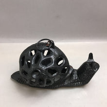 Load image into Gallery viewer, Cast Iron Snail Hanging Garden Lantern (~6x10.5x5) (As-Is)
