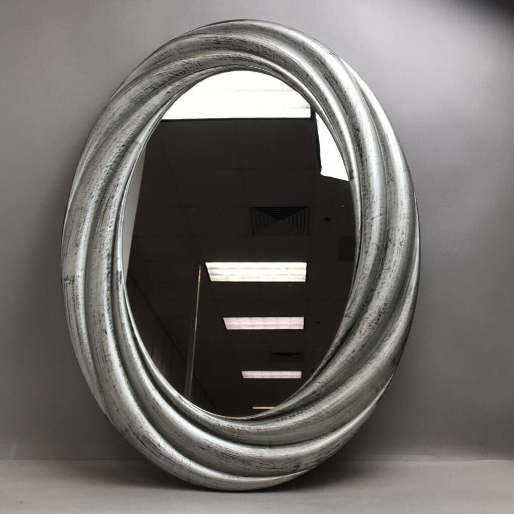 Silver Frame Mirror (~30x22)