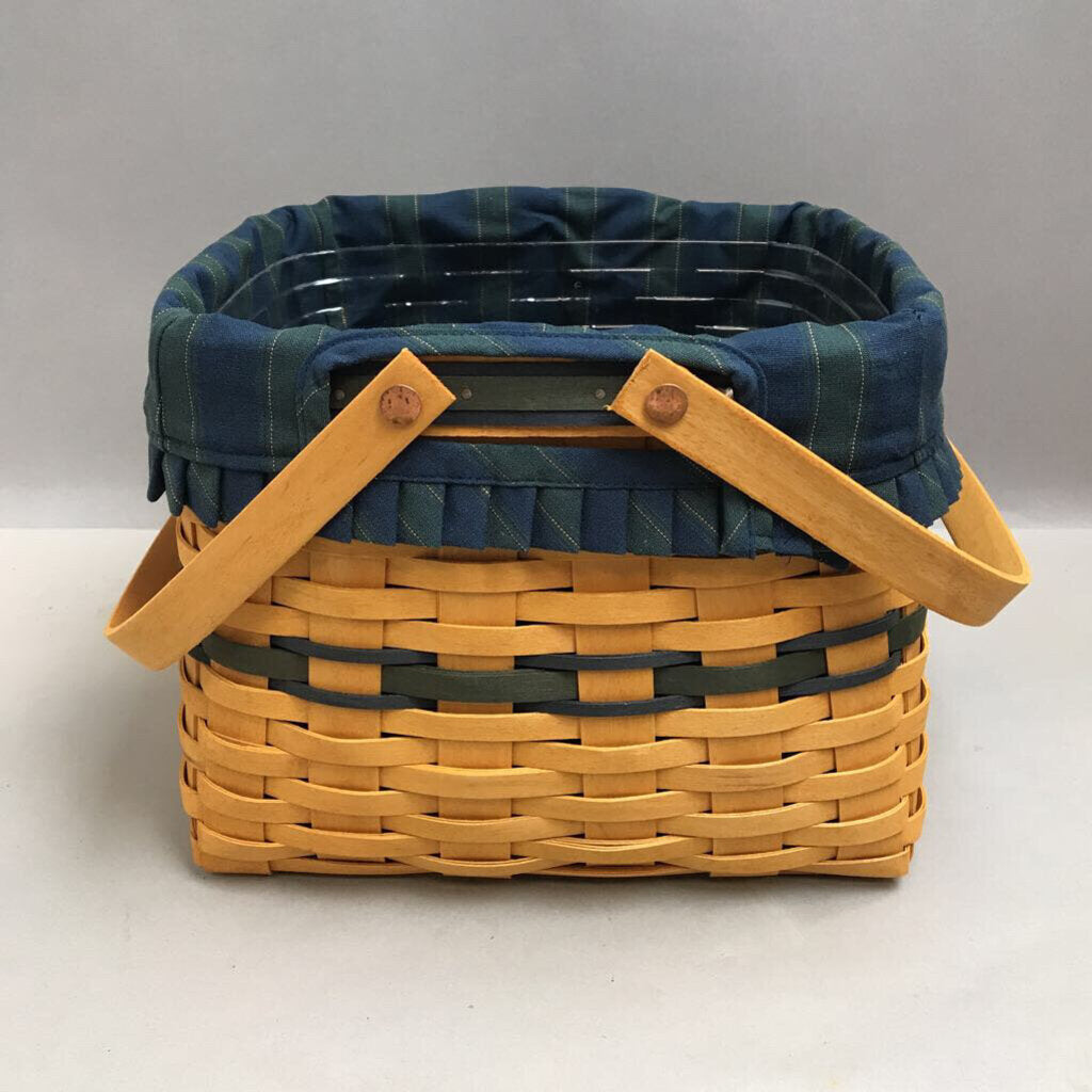 Longaberger Harbor Basket w/ Liner, Insert (1998) (~8x10x9)