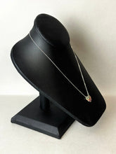 Load image into Gallery viewer, Sterling Rainbow Crystal Heart Necklace (17")
