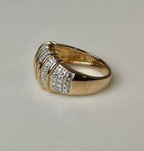 Load image into Gallery viewer, Ross Simons Two Tone Gold Plated Sterling Diamond Accent Ring sz 9

